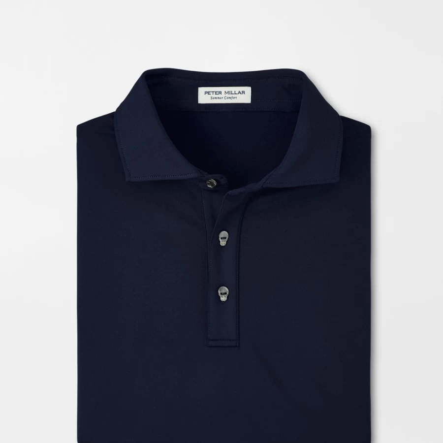 Women's Solid Performance Jersey Polo by Peter Millar - Edwin Spread Collar Design
