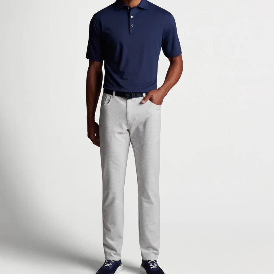 Women's Solid Performance Jersey Polo by Peter Millar - Edwin Spread Collar Design
