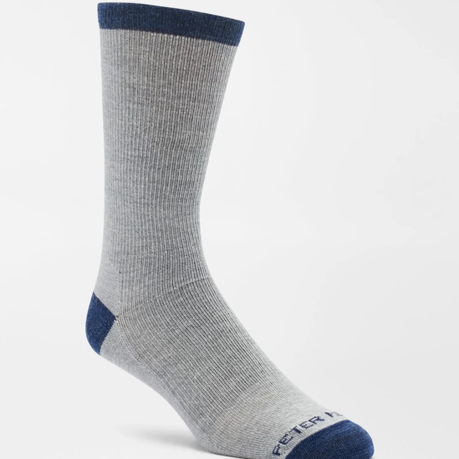 Peter Millar Men's Merino Wool Crew Socks for Comfort & Durability