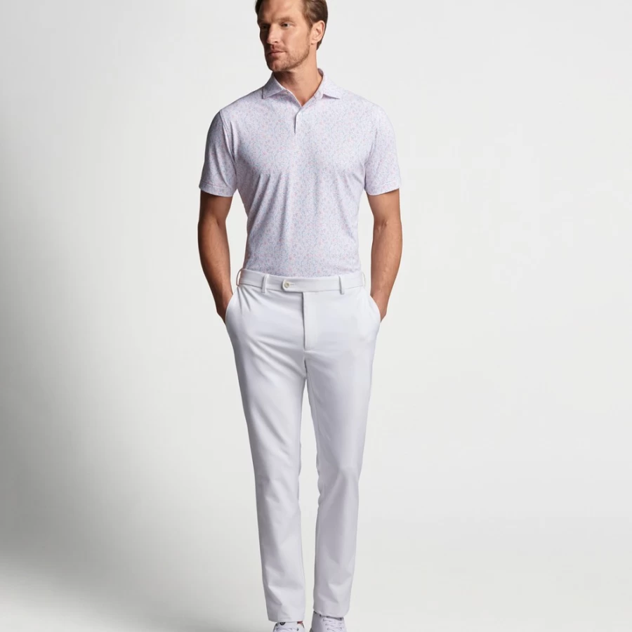 Peter Millar Men's East Coast Swing Performance Jersey Polo Shirt for Golf & Active Wear