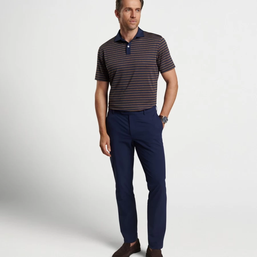 Peter Millar Men's Bass Performance Jersey Polo Shirt for Golf & Casual Wear