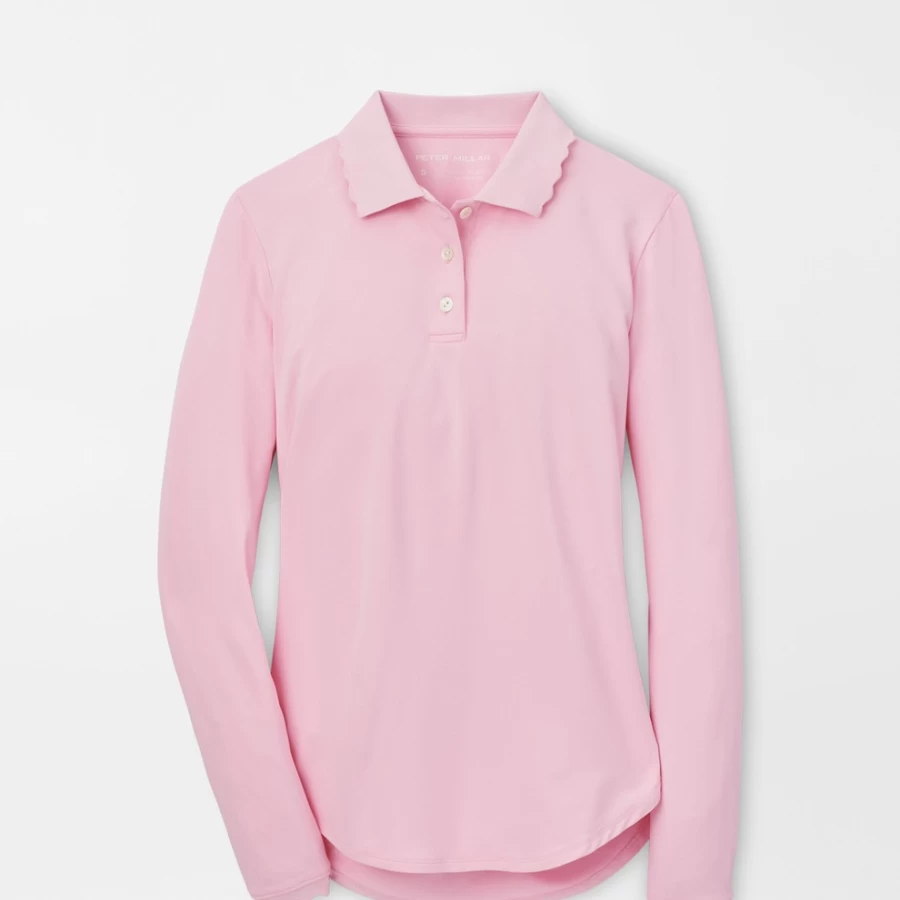 Peter Millar Women's Opal Long-Sleeve Stretch Jersey Polo Shirt
