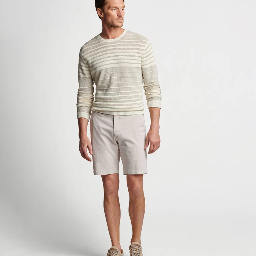 Peter Millar Men's Midi Stripe Crew Neck Sweater - Classic Striped Knit Top