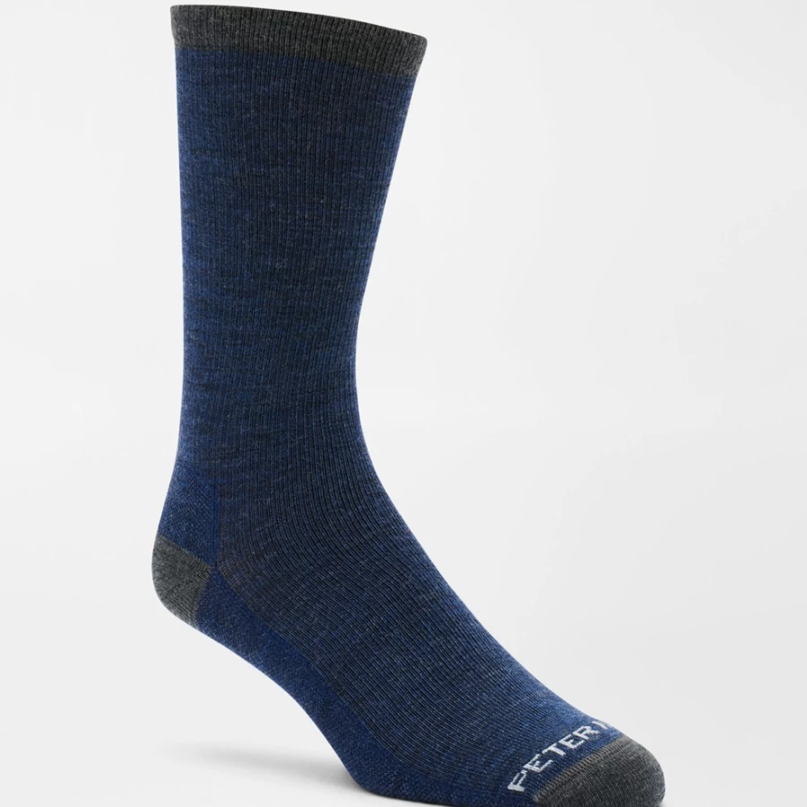 Peter Millar Men's Merino Wool Crew Socks for Comfort & Durability