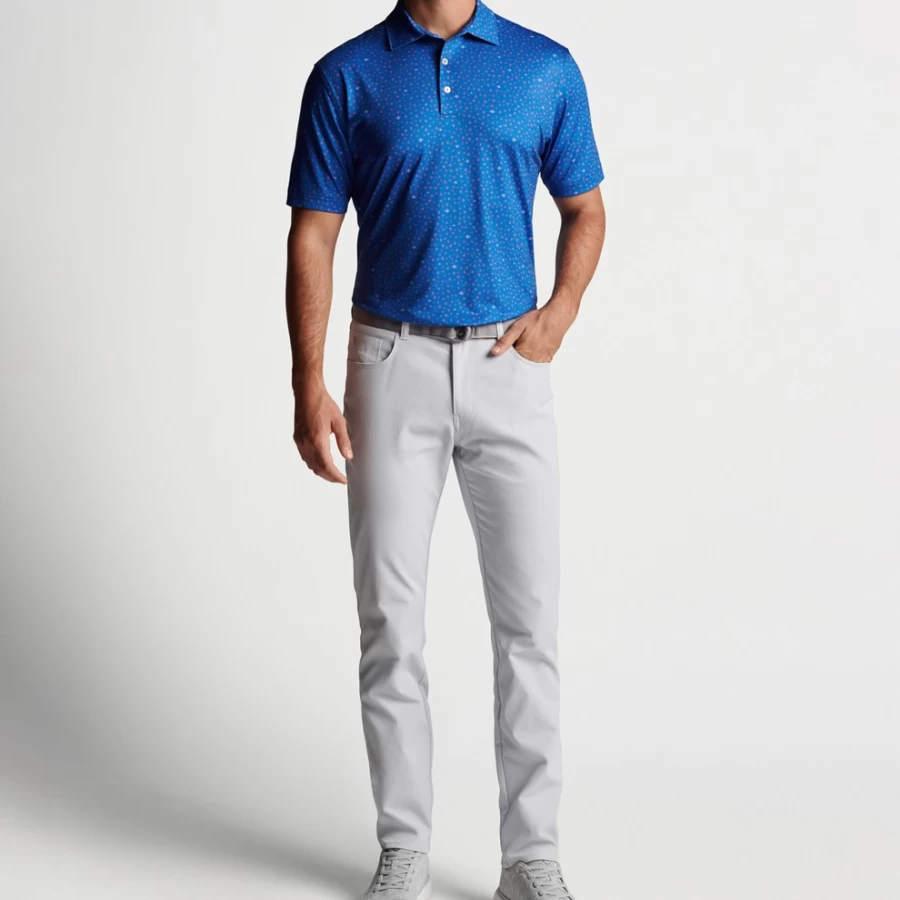 Women's Peter Millar Fish Performance Jersey Polo Shirt for Golf & Active Wear
