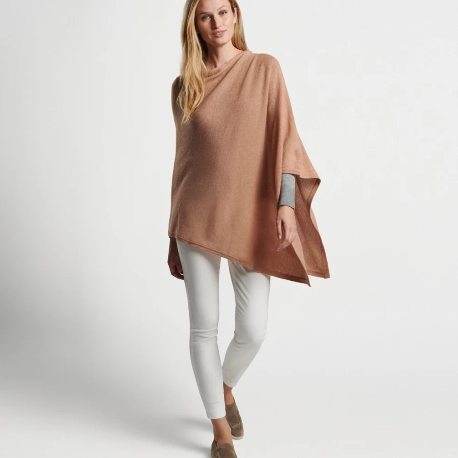 Peter Millar Women's Essential Cashmere Poncho – Luxurious Soft Wrap for Elegant Comfort