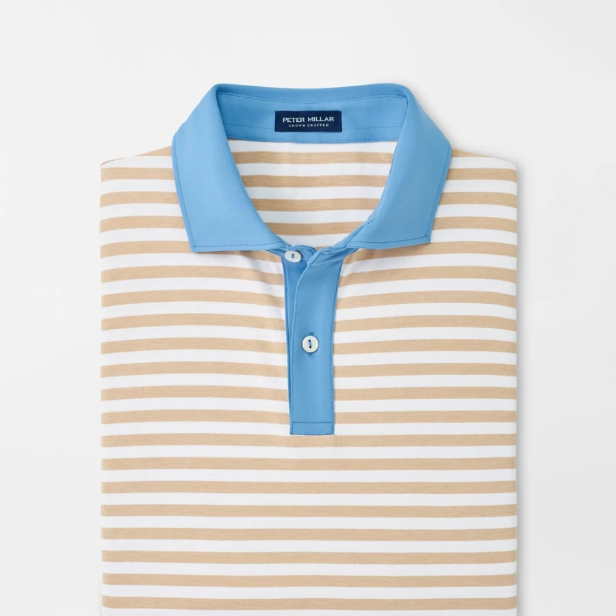 Peter Millar Men's Bass Performance Jersey Polo Shirt for Golf & Active Lifestyle