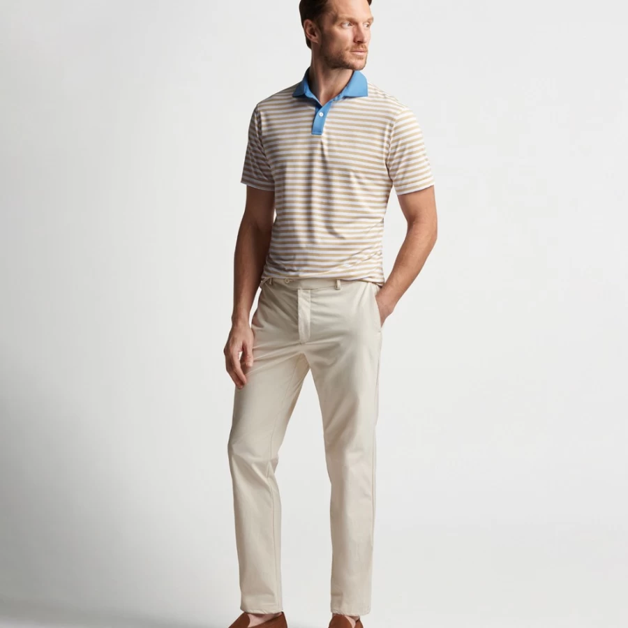 Peter Millar Men's Bass Performance Jersey Polo Shirt for Golf & Active Lifestyle