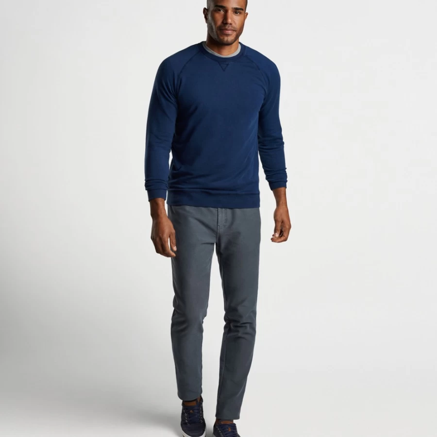 Peter Millar Men's Lava Wash Garment Dyed Cotton Crewneck Sweatshirt