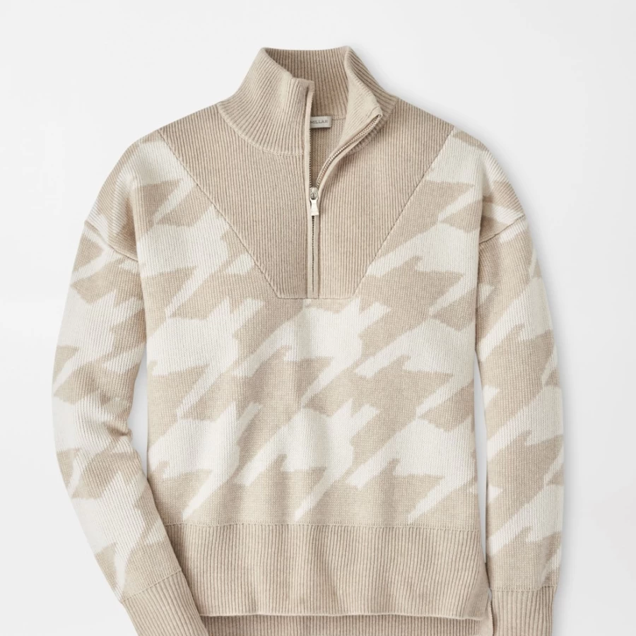 Peter Millar Women's Hutchinson Quarter-Zip Sweater | Lightweight Pullover for Style & Comfort