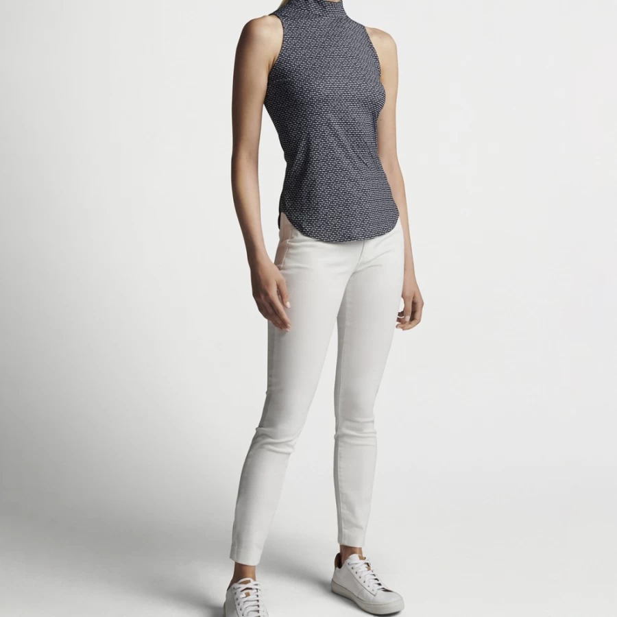 Women's Mock Neck Sleeveless Polo Shirt by Peter Millar