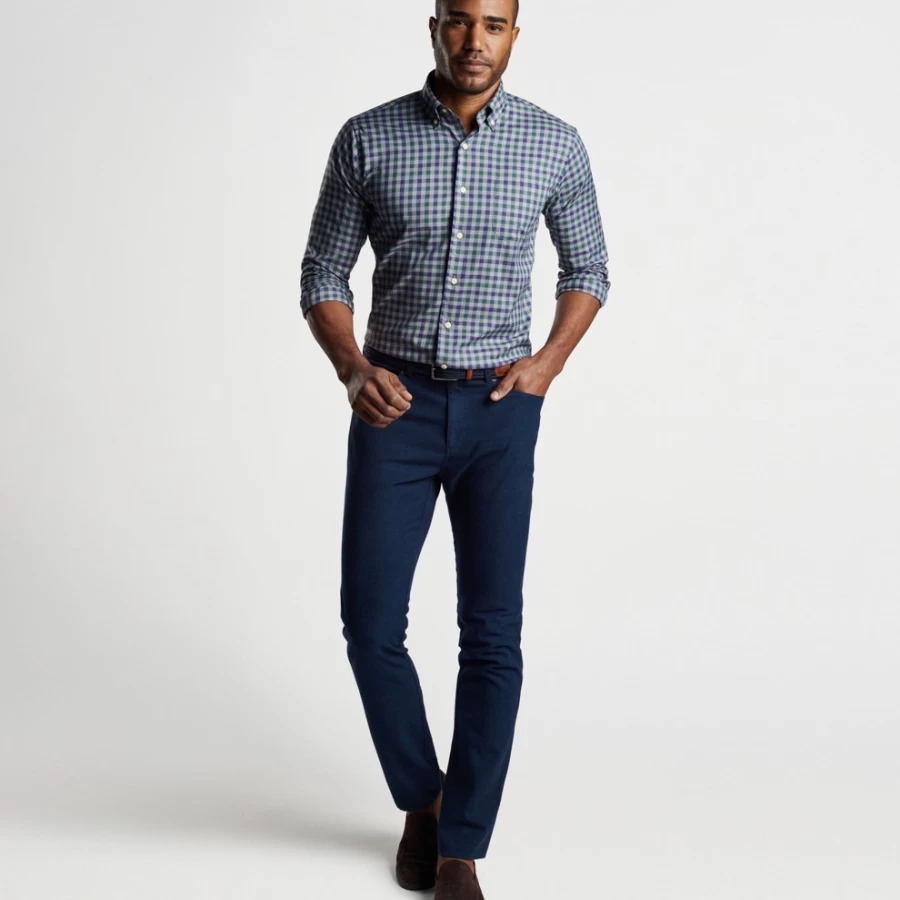 Peter Millar Men's Becket Cotton-Stretch Sport Shirt for Comfort & Performance